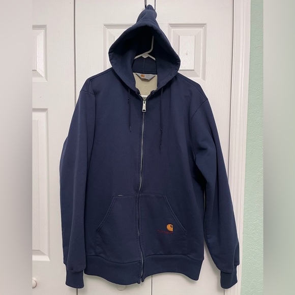 Carhartt Dark Blue Full-Zip Hoodie - Picture 3 of 9